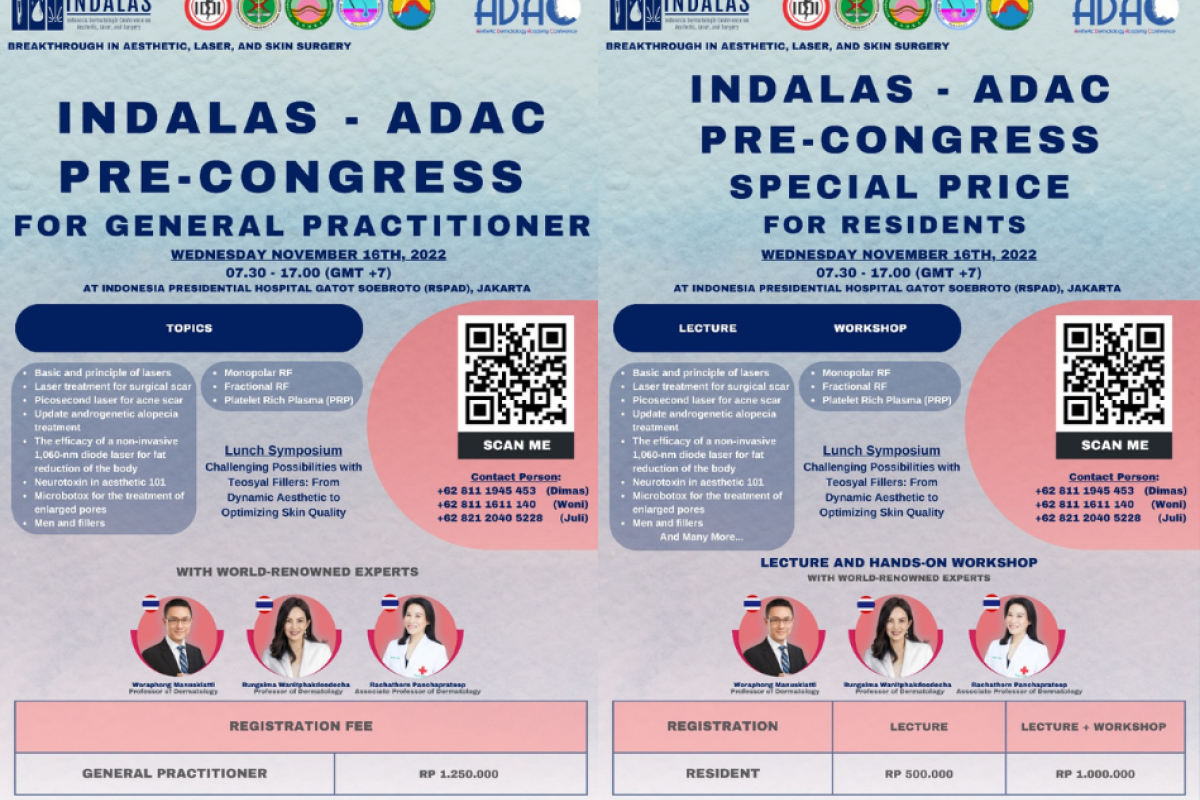 Third Announcement: INDALAS (Indonesia Dermatologic Conference on Aesthetic, Laser and Surgery)